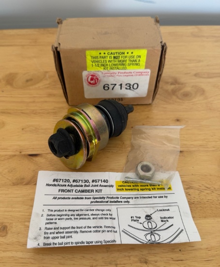SPC Front Camber Kit (Part #67130) - Honda/Acura Adjustable Ball Joint