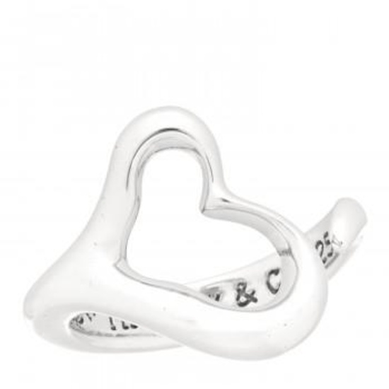 Tiffany & Co. Sterling Silver Elsa Peretti Open Heart Ring