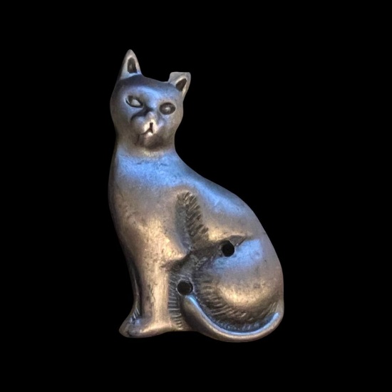 Vintage Sterling Silver Siamese Cat Pin