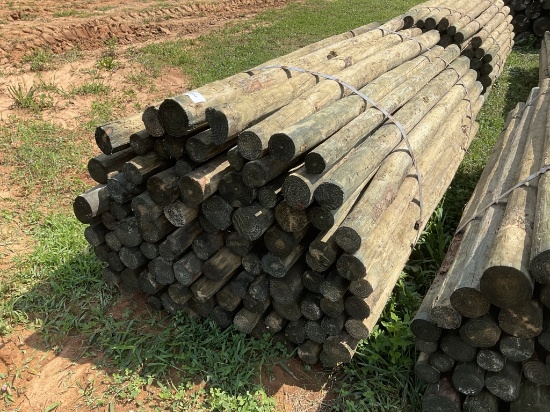 3"X7' BUNDLE OF WOODEN FENCE POST