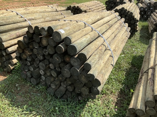 3"X7' BUNDLE OF WOODEN FENCE POST