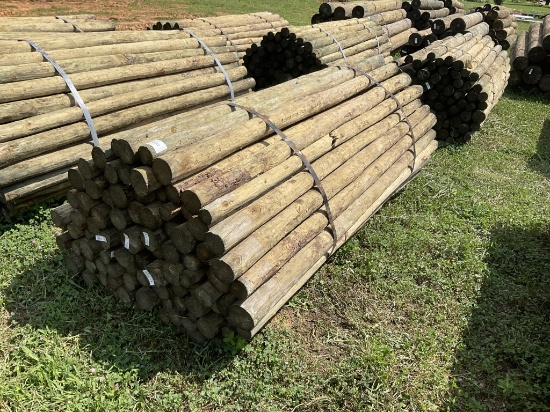 3"X7' BUNDLE OF WOODEN FENCE POST
