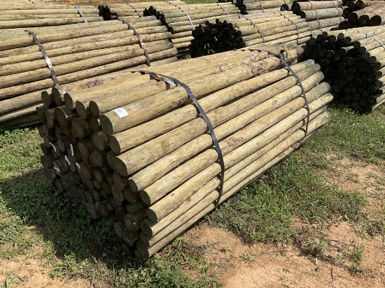 3"X7' BUNDLE OF WOODEN FENCE POST