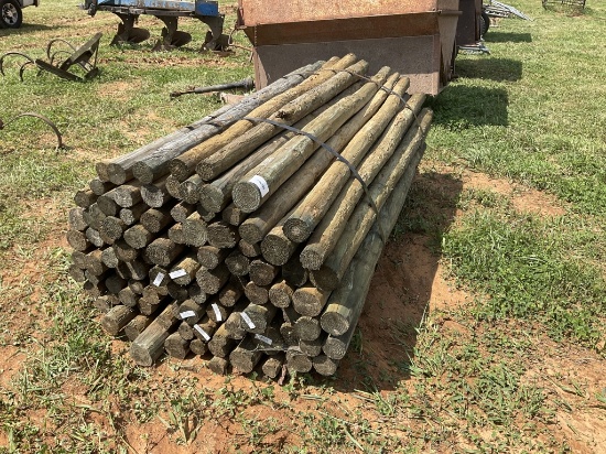 3"X7' BUNDLE OF WOODEN FENCE POST