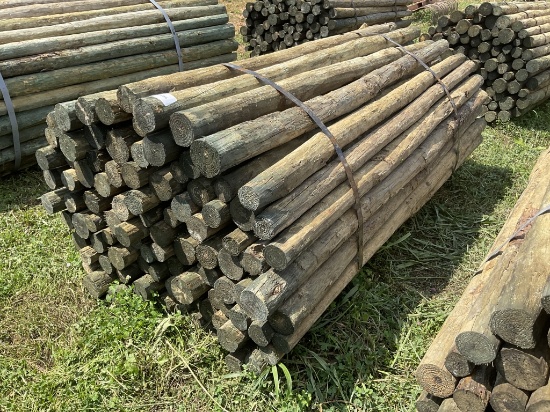 3"X7' BUNDLE OF WOODEN FENCE POST