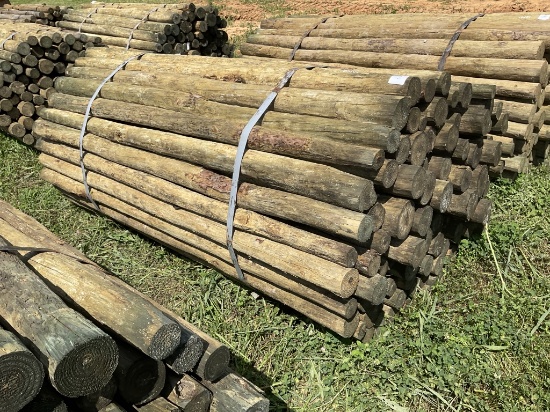3"X7' BUNDLE OF WOODEN FENCE POST
