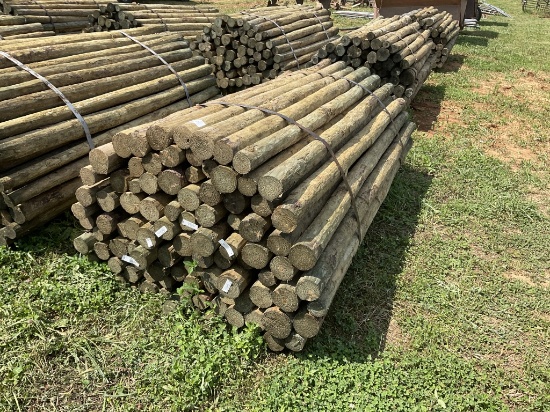 3"X7' BUNDLE OF WOODEN FENCE POST