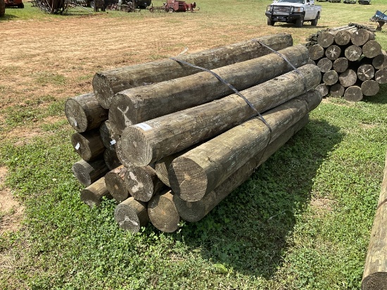 8"X8" BUNDLE OF WOODEN   FENCE POST