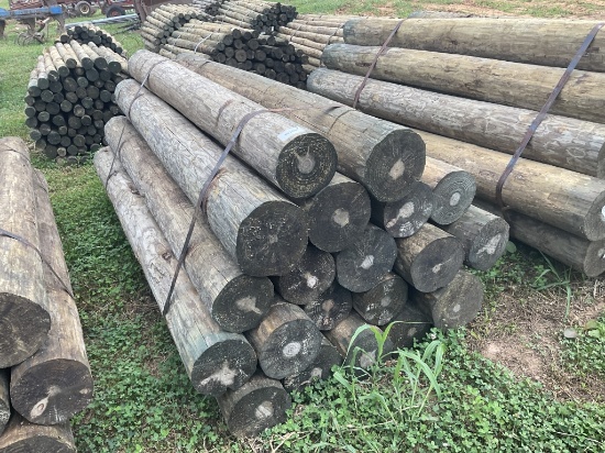 8"X8" BUNDLE OF WOODEN   FENCE POST