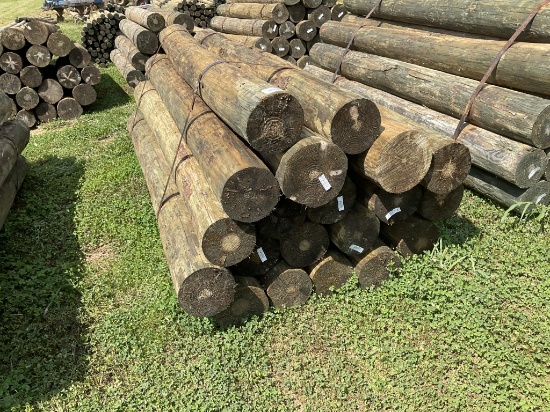 8"X8" BUNDLE OF WOODEN   FENCE POST