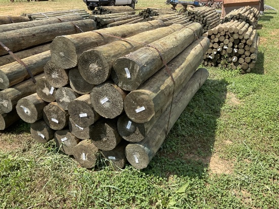 8"X8" BUNDLE OF WOODEN   FENCE POST