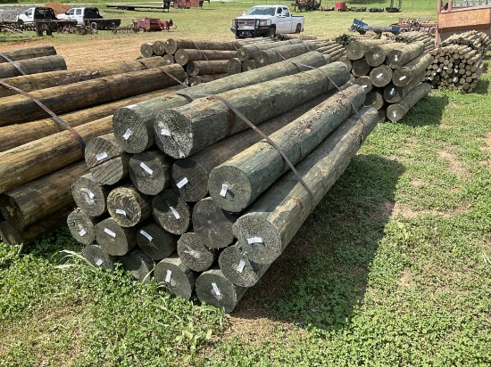 8"X8" BUNDLE OF WOODEN   FENCE POST