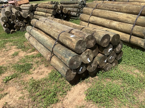 8"X8" BUNDLE OF WOODEN   FENCE POST