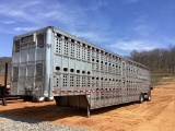 2017 EBY BULL RIDE SPREAD AXLE LIVESTOCK TRAILER