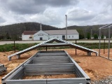 GALVANIZED METAL BUILDING FRAME.