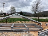 GALVANIZED METAL BUILDING FRAME.