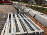 GALVANIZED FENCE PANELS WITH HARDWEAR.