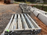 GALVANIZED FENCE PANELS WITH HARDWEAR.