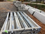 GALVANIZED FENCE PANELS WITH HARDWEAR.
