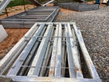 GALVANIZED FENCE PANELS WITH HARDWEAR.