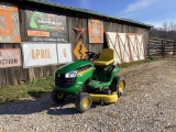 JOHN DEERE E 140 RIDING LAWNMOWER