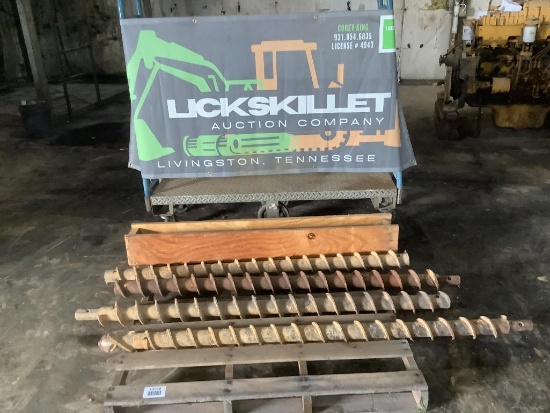 Pallet of Auger Bits and Drill Stem