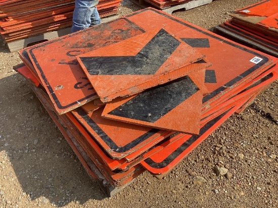Sack of Misc. Road Construction Signs