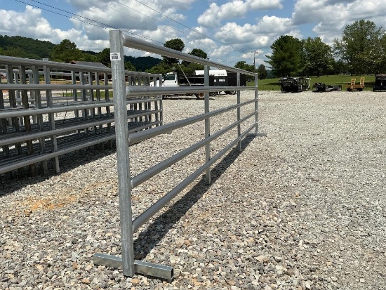 24ft Galvanized Free Standing Fence Panel