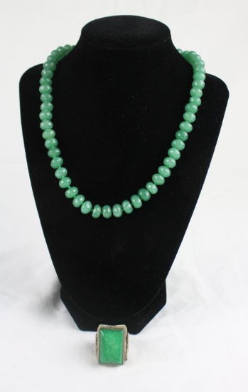 Jade Ring & Gemstone Necklace