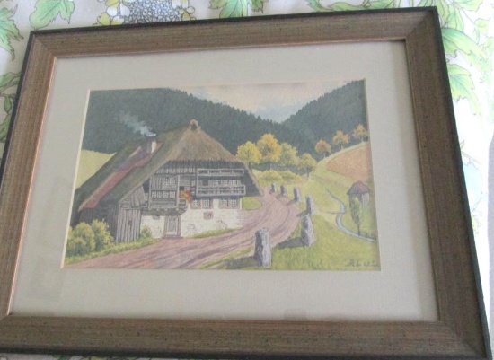 Print Of German Farm House