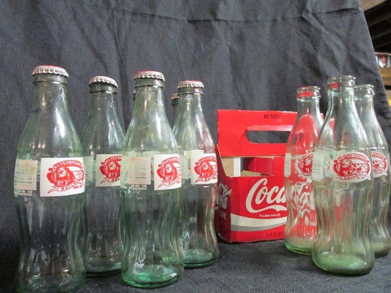 (9) Grand Canyon Railway Coca-Cola Bottles With Carrier