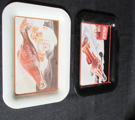 (1) Coke Brand "Sprite" Tray And (1) Coke Brand "Coca-Cola Bottle" Tray