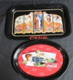 Coca-Cola Oval Serving Tray And Rectangle 