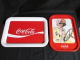 (2) Metal Coca-Cola Trays