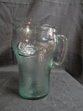 Coca-Cola Green Tinted Glass Pitcher