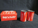 Coca-Cola Metal Salt And Pepper Shakers