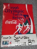 1996 Olympic Torch Relay Poster Advertising Date And Time In Maumee, Ohio