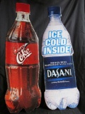 Cherry Coke And Dasani Water Advertising Cutouts