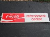 Coca-Cola Metal Refreshment Center Sign