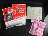 (2) 1996 Olympic Torch Relay Advertising Posters, Newspaper Article and Flier Of Events