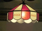 Coca-Cola Stained Glass Hanging Light