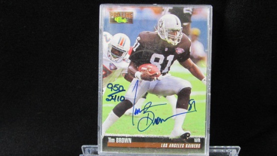 Tim Brown Pro Line Classic Signed Football Card 950/2410