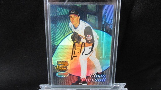 Chris Piersoll Bowman's Best Certified Autograph Issue Baseball Card 98, 2002