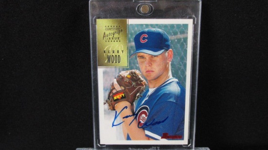 Kerry Wood Certified Autograph Issue Bowman 1997 Baseball Cards