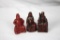 (3) Small Red Oriental Figurines  - Zone: LR