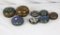 (8) Oriental Brass & Enamel Round Containers - Zone: LR