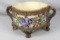 Oriental Hand Painted Satsuma Footed Dish with Handles - Zone: LR