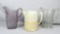 (2) Glass & (1) Ceramic Homer Laughlin Beverage Pitchers - Zone: LR