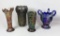 (4) Carnival Glass Vases - Zone: D