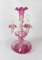 Cranberry Glass Flower Epergne - Zone: D